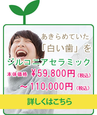 驚きのロープライズであきらめていた「白い歯」をセラミック29,800円～